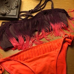 Ombré fringe bikini set sz 4/6